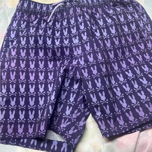 Psycho Bunny Purple Kids Swim Trunks